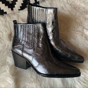 NEW SAM EDELMAN WINONA METALLIC BOOTIE | 6.5